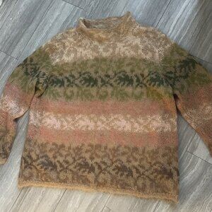 Mohair Vintage Talbots Sweater Ombre Size 1X P Soft Thin Knit EUC